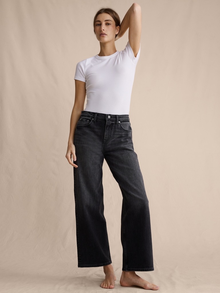 Mid-Rise 90s Loose Crop Jean