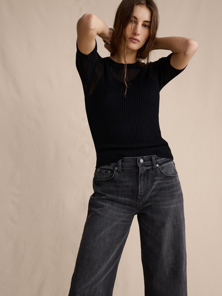 Mid-Rise 90s Loose Crop Jean