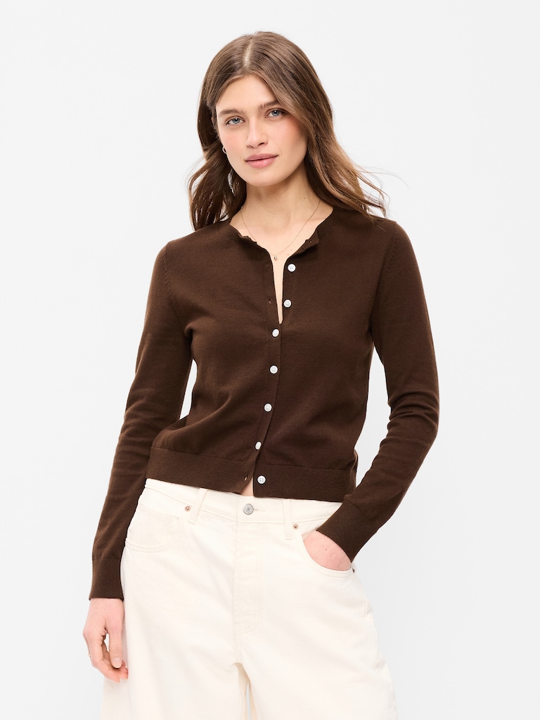 SoSoft Lite Cropped Crew-Neck Cardigan