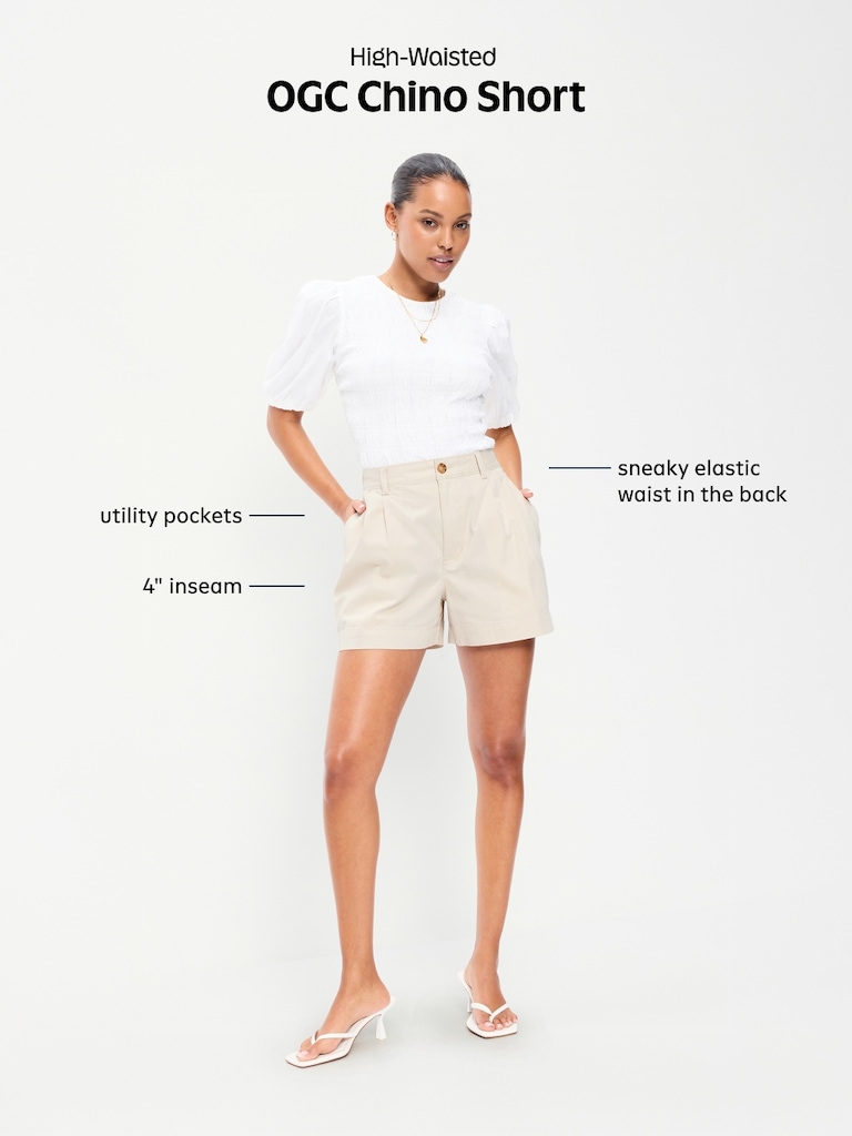 High-Waisted OGC Chino Shorts -- 4-inch inseam