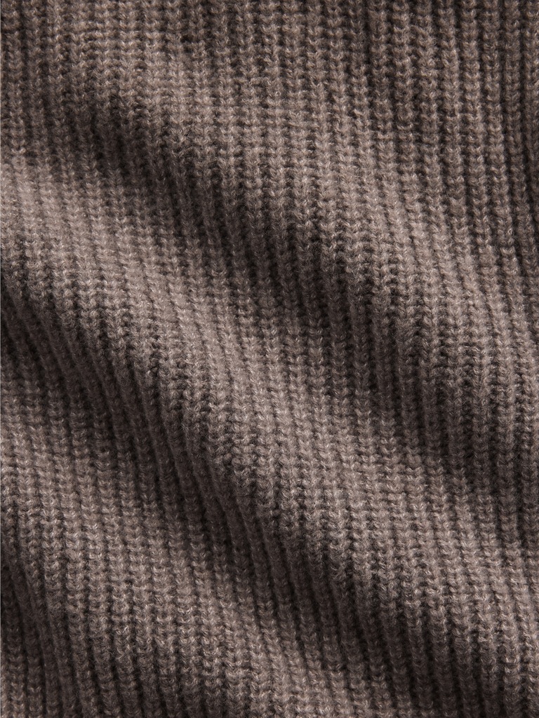 CashSoft Oversized Shaker-Stitch Zip Hoodie