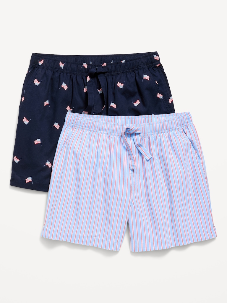 2-Pack Poplin Pajama Shorts