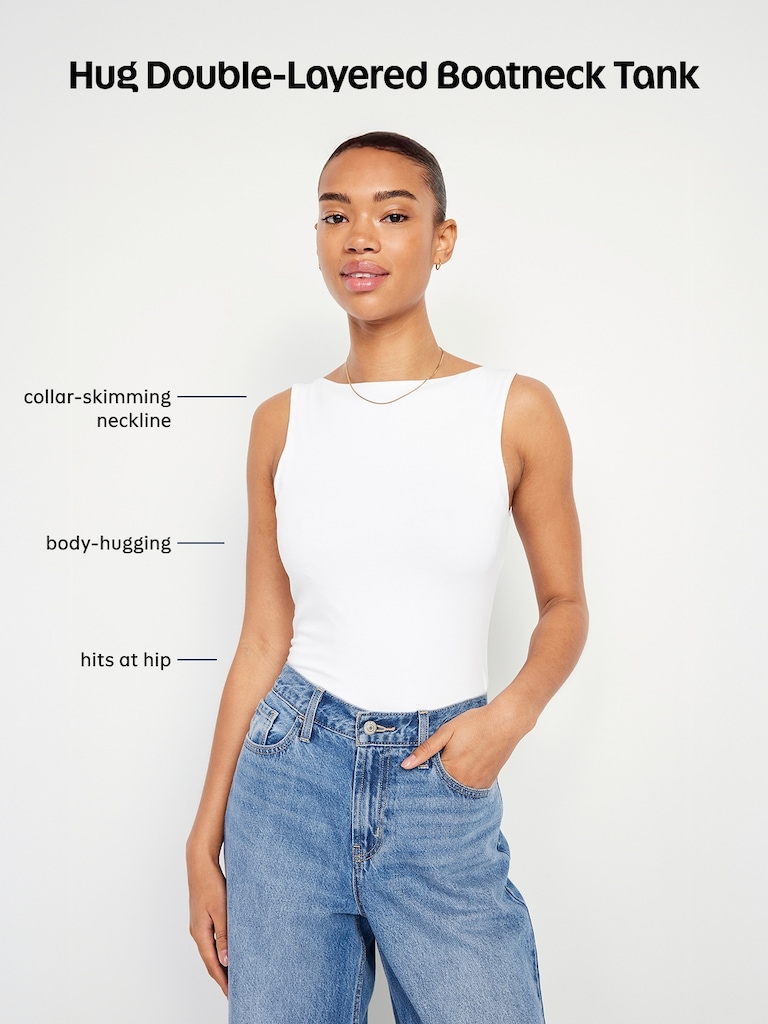 Hug Double-Layer Boatneck Top