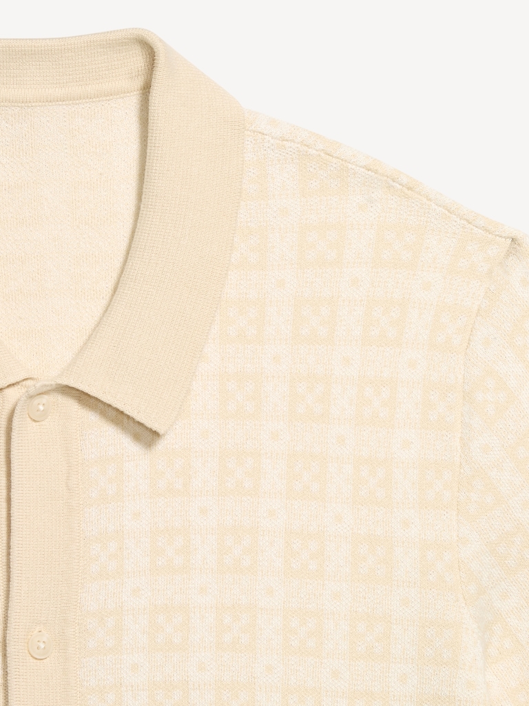 Short-Sleeve Sweater Shirt