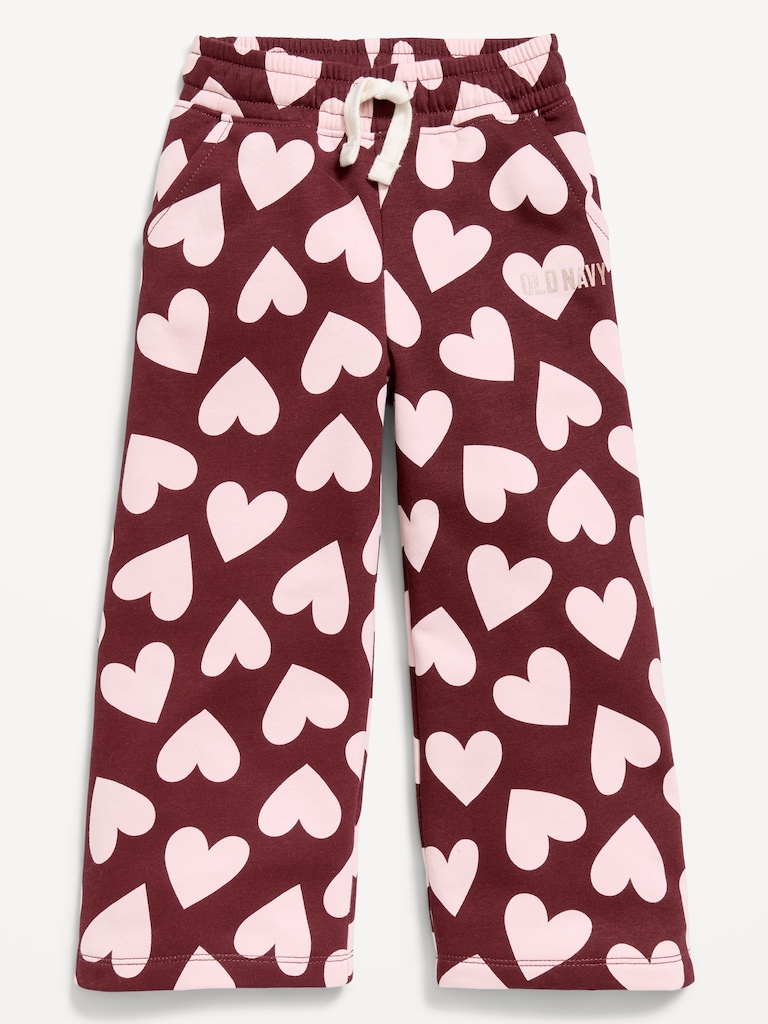 Logo Graphic Wide-Leg Sweatpants for Toddler Girls