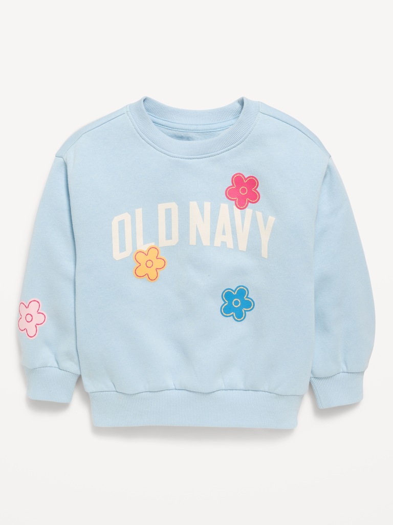 Chandail en coton ouaté à logo imprimé pour toute-petite