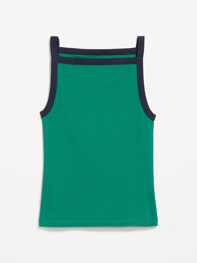 Snug Apron-Neck Tank Top