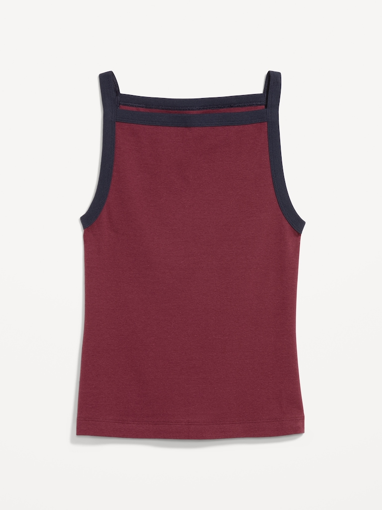 Snug Apron-Neck Tank Top
