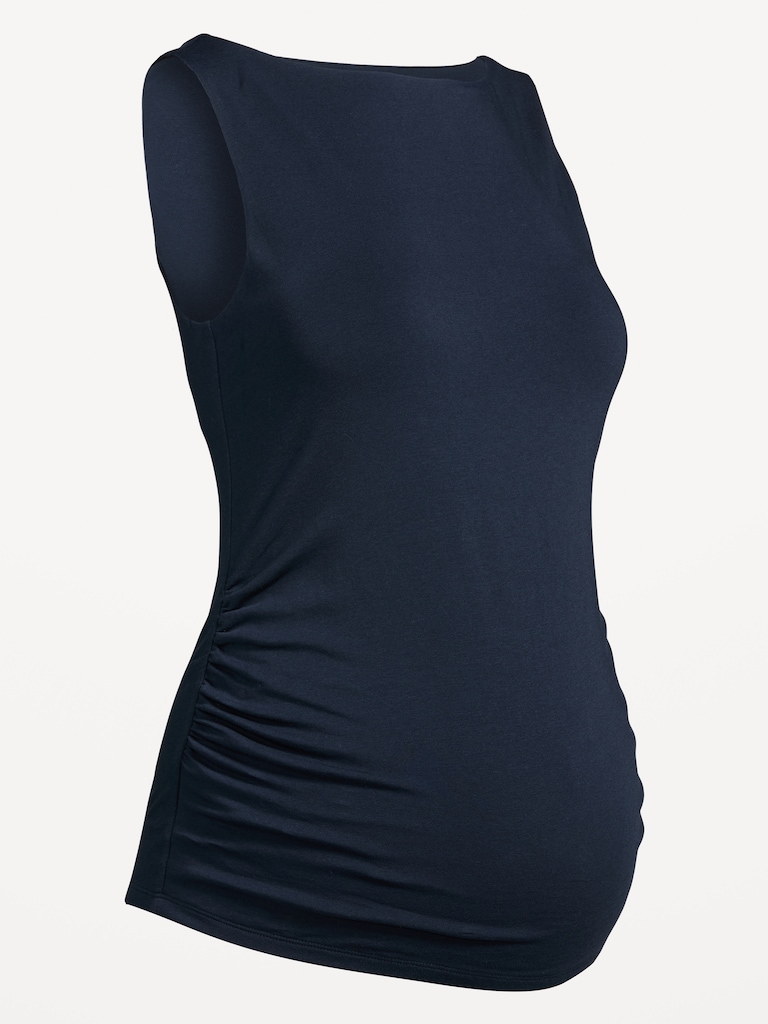 Maternity Slit-Neck Tank Top