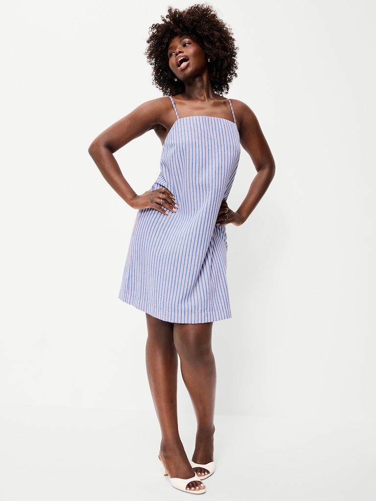 Strappy Mini Shift Dress