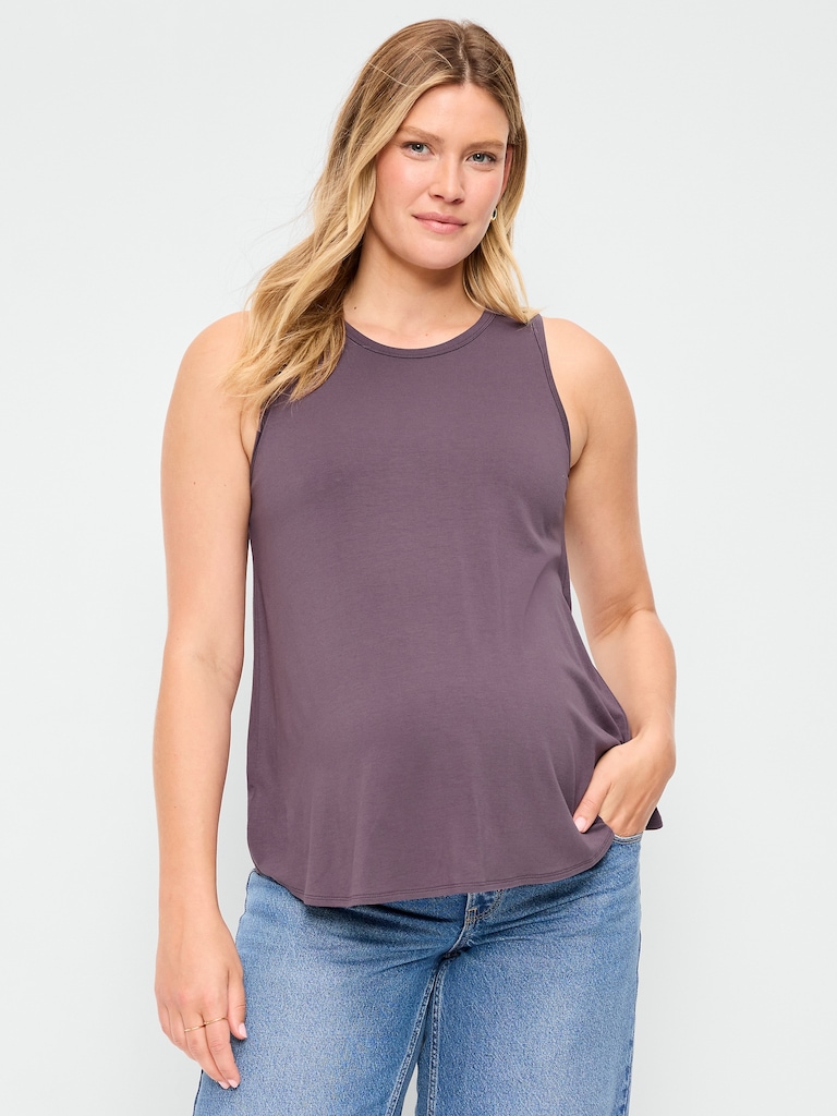 Camisole décontractée à encolure haute de maternité