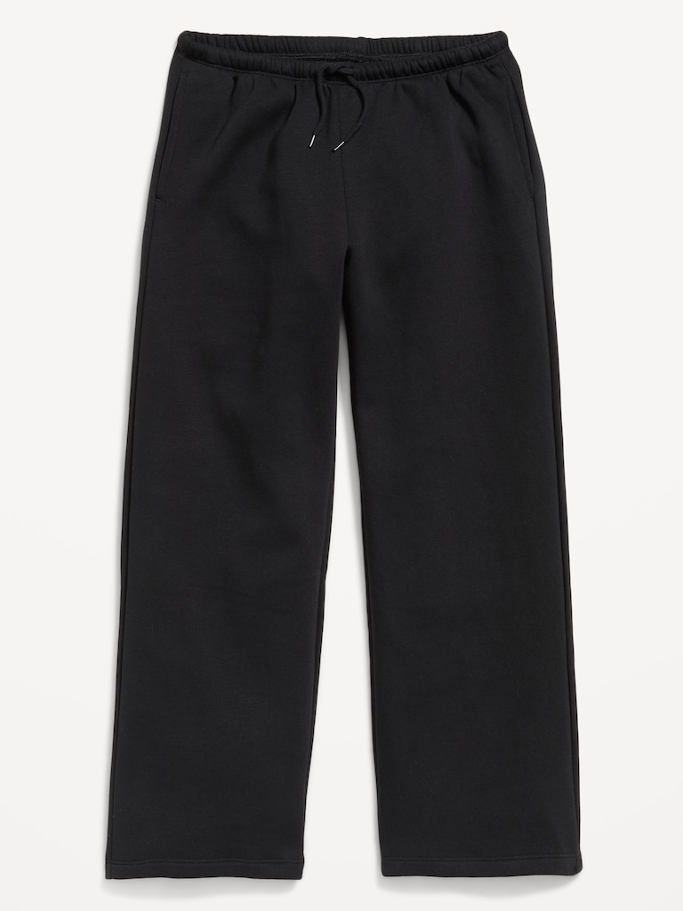 Pantalon en coton ouaté à taille haute et jambe jambe à imprimé pour fille