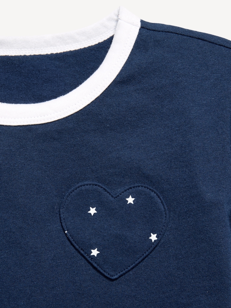 T-shirt ultra-doux à manches courtes à poche pour fille