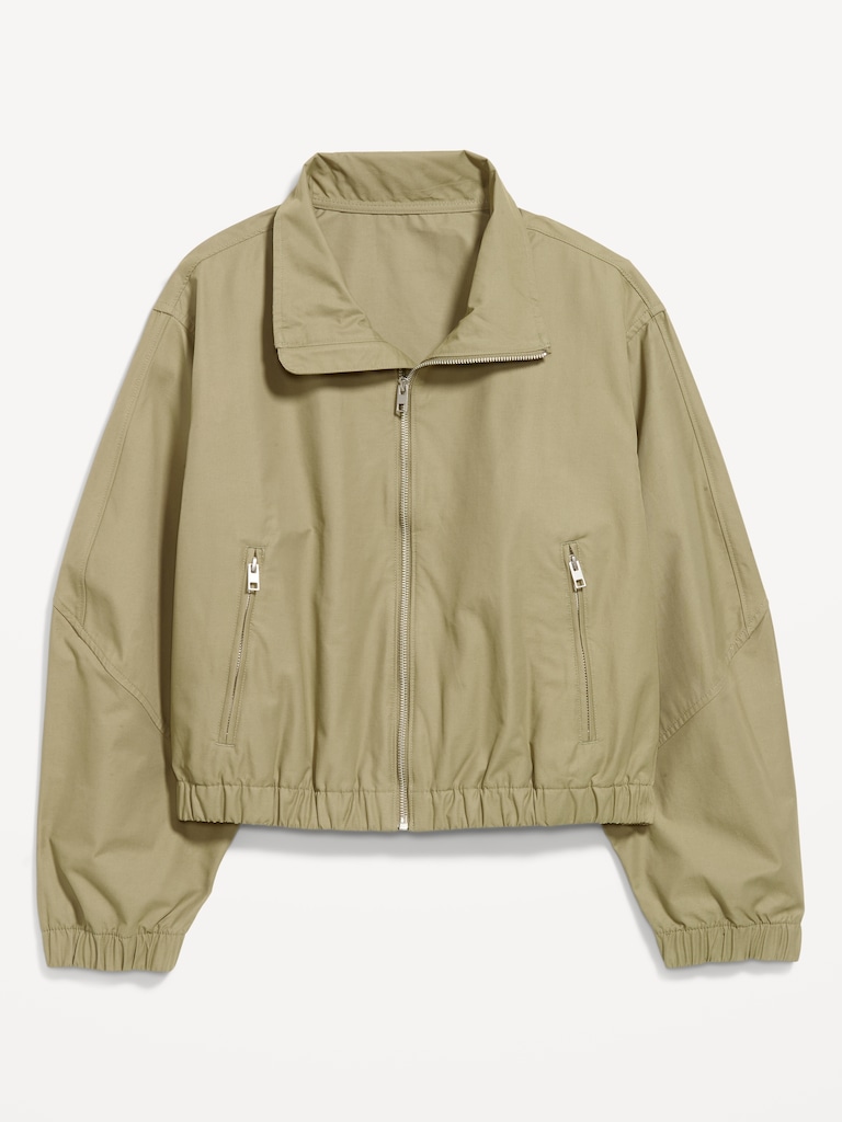 Twill Utility Zip-Front Jacket