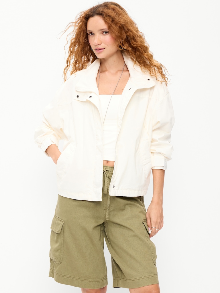 Full-Zip Poplin Jacket