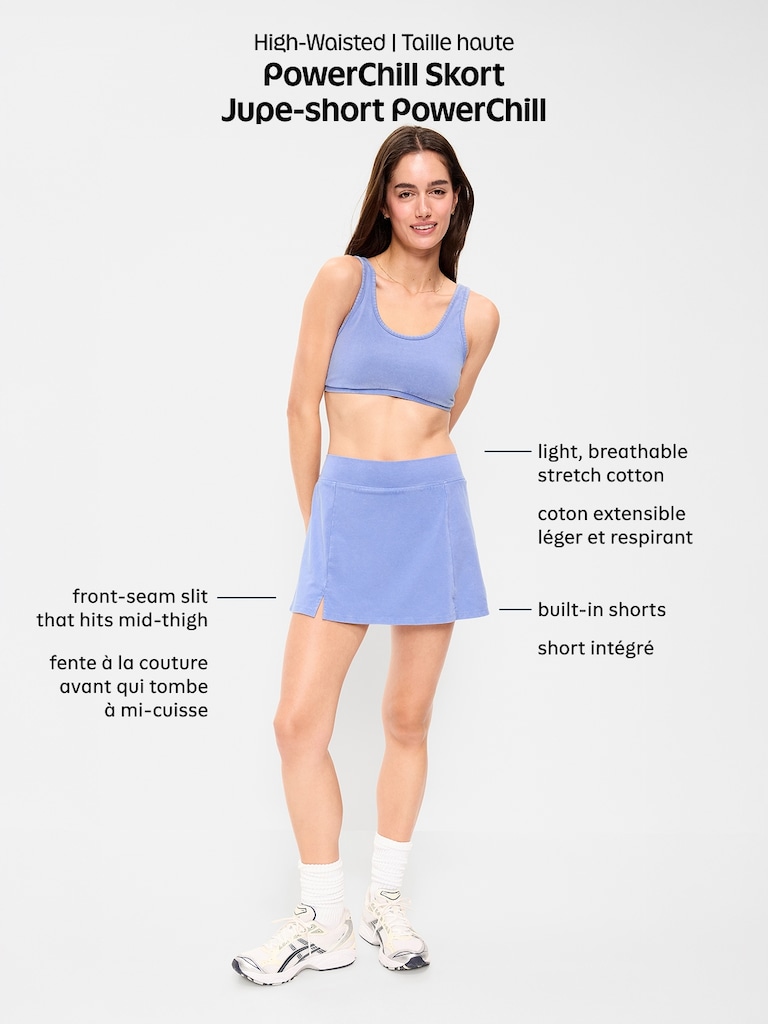 High-Waisted PowerChill Skort
