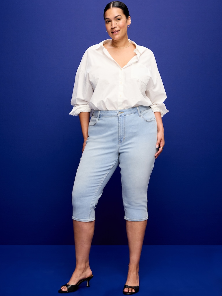 High-Waisted Wow Capri Jeans