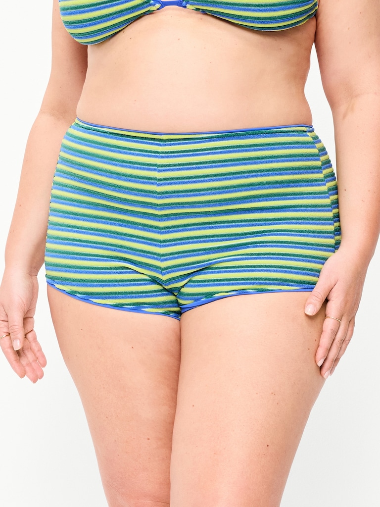 High-Waisted Shortie Swim Bottoms