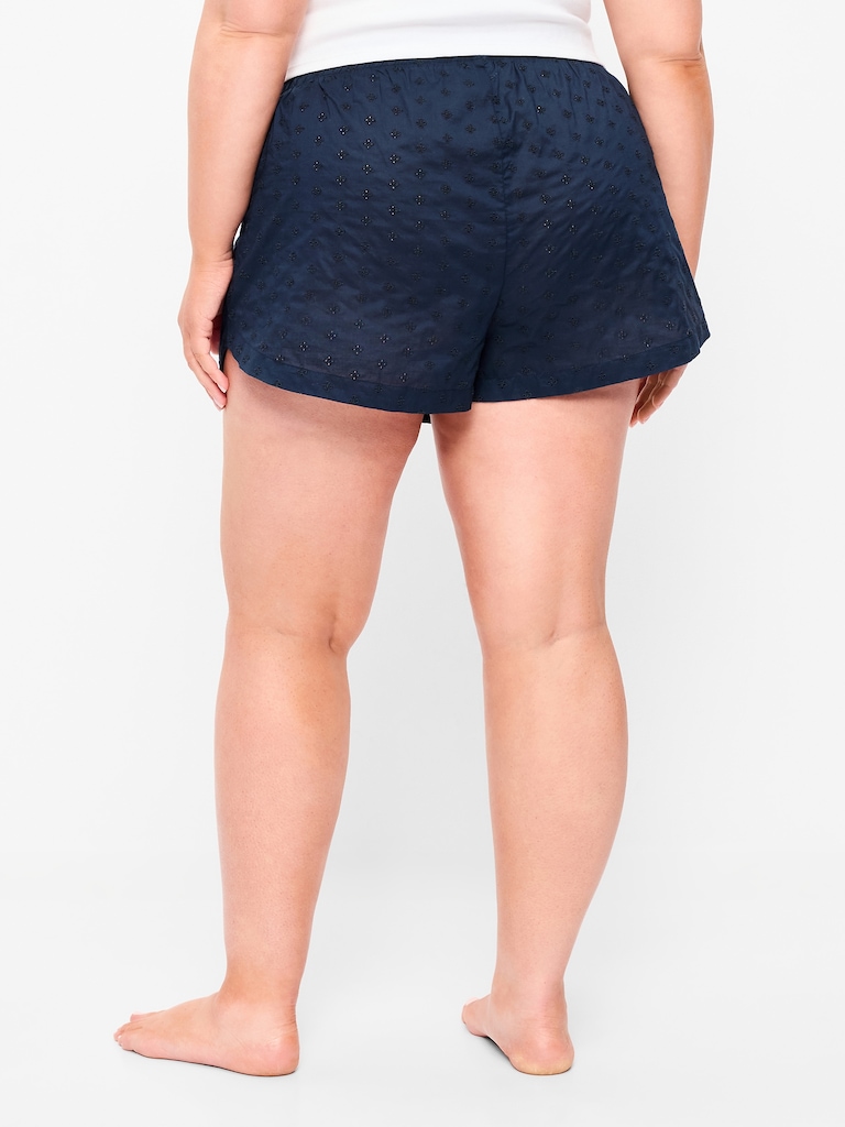 NEED FABRIC CONTENT Classic Poplin Boxer Pajama Shorts