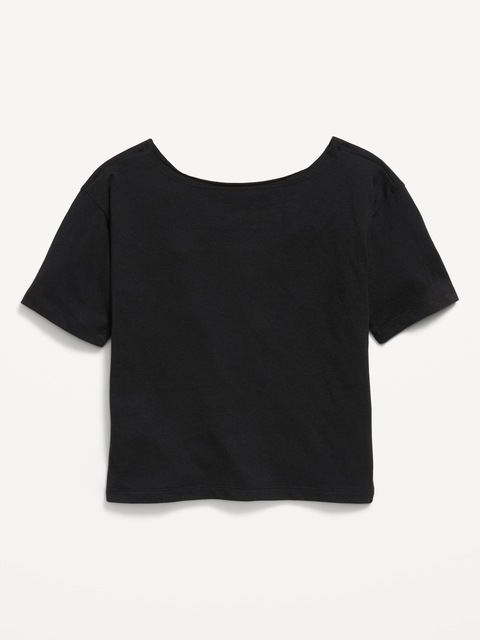 Off-Shoulder Graphic T-Shirt for Girls
