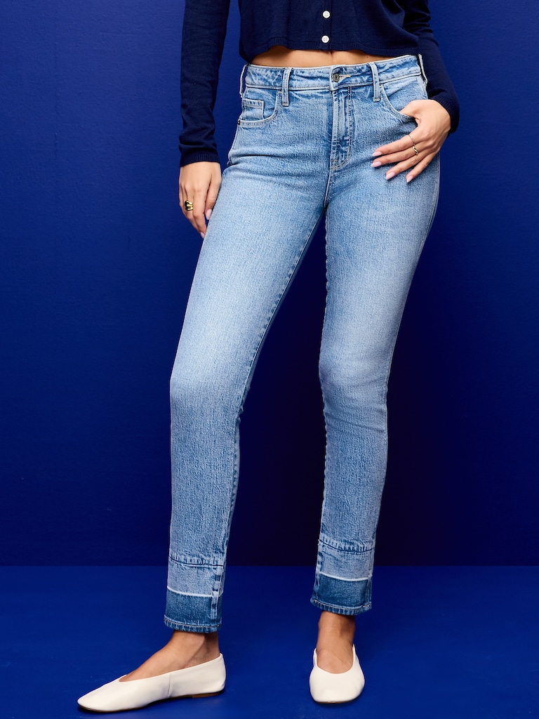 High-Waisted Vintage Slim Jeans