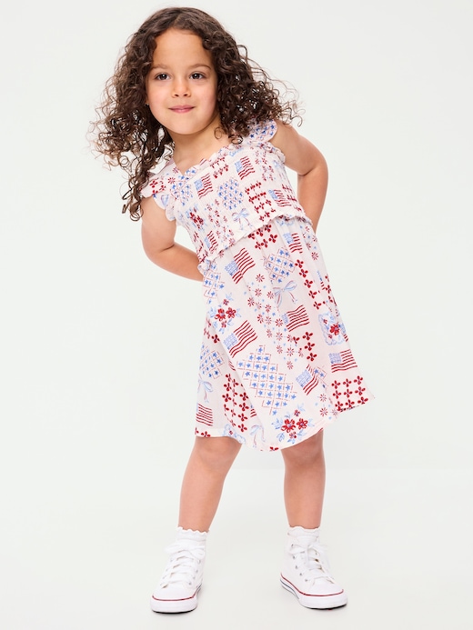 Printed Printed Sleeveless Smocked Dress for Toddler Girls on clearance at Old Navy — 50% off