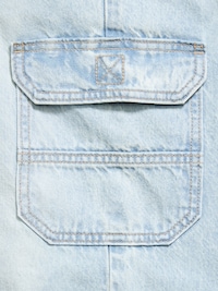 Pull-On Low-Rise Super Baggy Wide-Leg Cargo Jeans for Girls