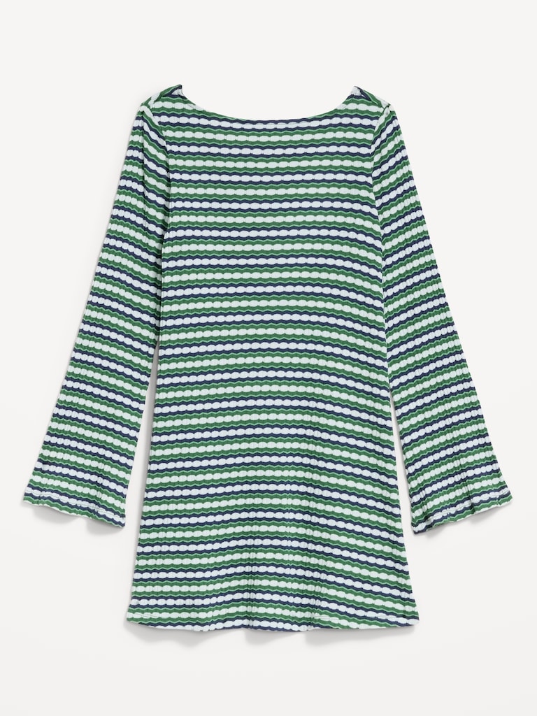 Pointelle Rib-Knit Cover-Up