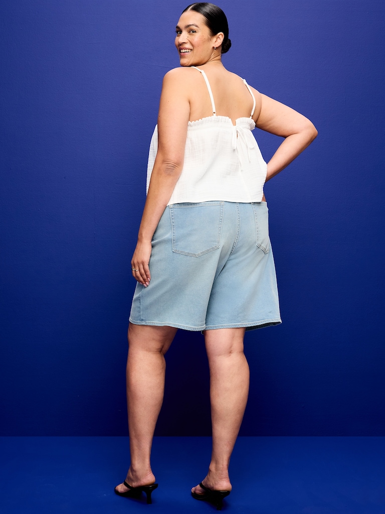 High-Waisted Wow Jean Shorts -- 9-inch inseam