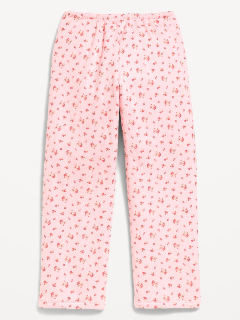 High-Waisted Logo Graphic Wide-Leg Sweatpants for Girls