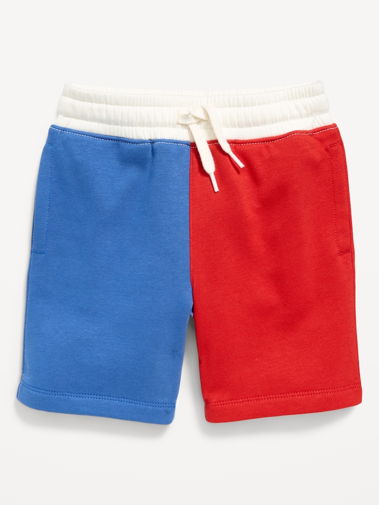 Fleece Color-Block Shorts for Toddler Boys