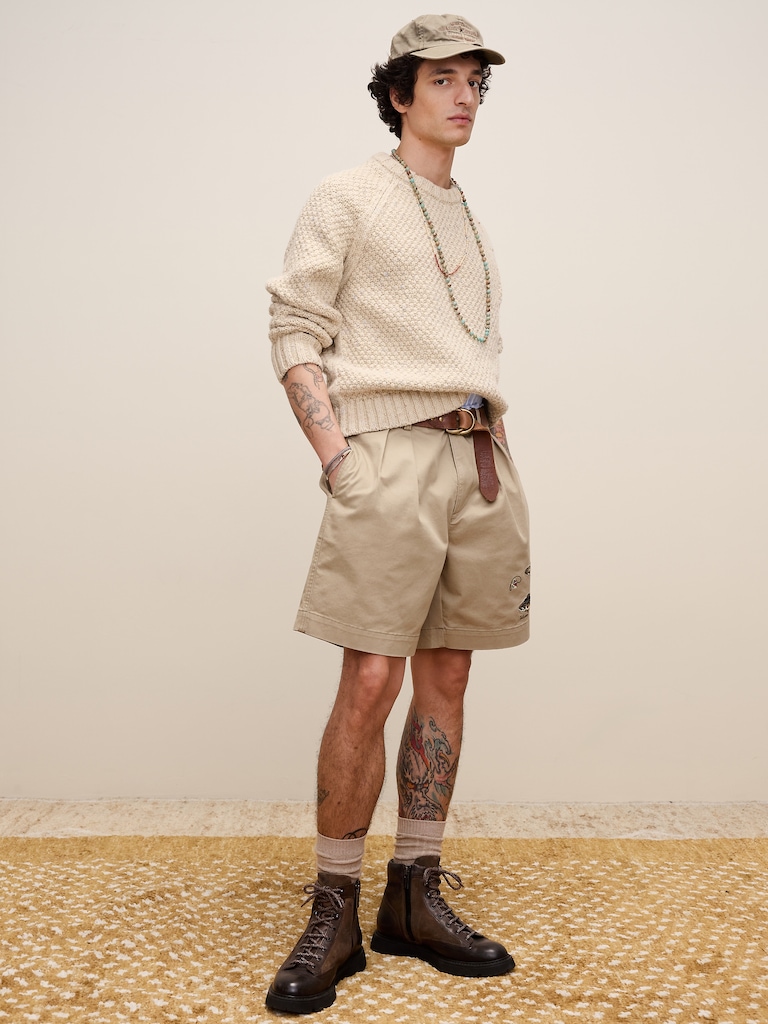 Archive Reissue Pullover Crew-Neck Sweater in Cotton-Wool Blend