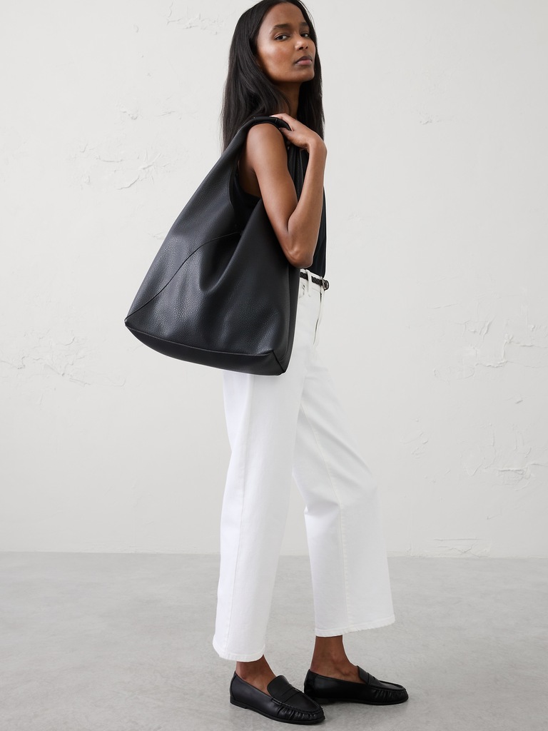 Vegan Leather Slouchy Tote