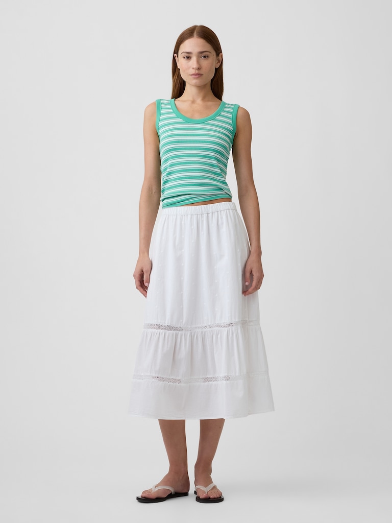 Ribbed Scoopneck Tank Top