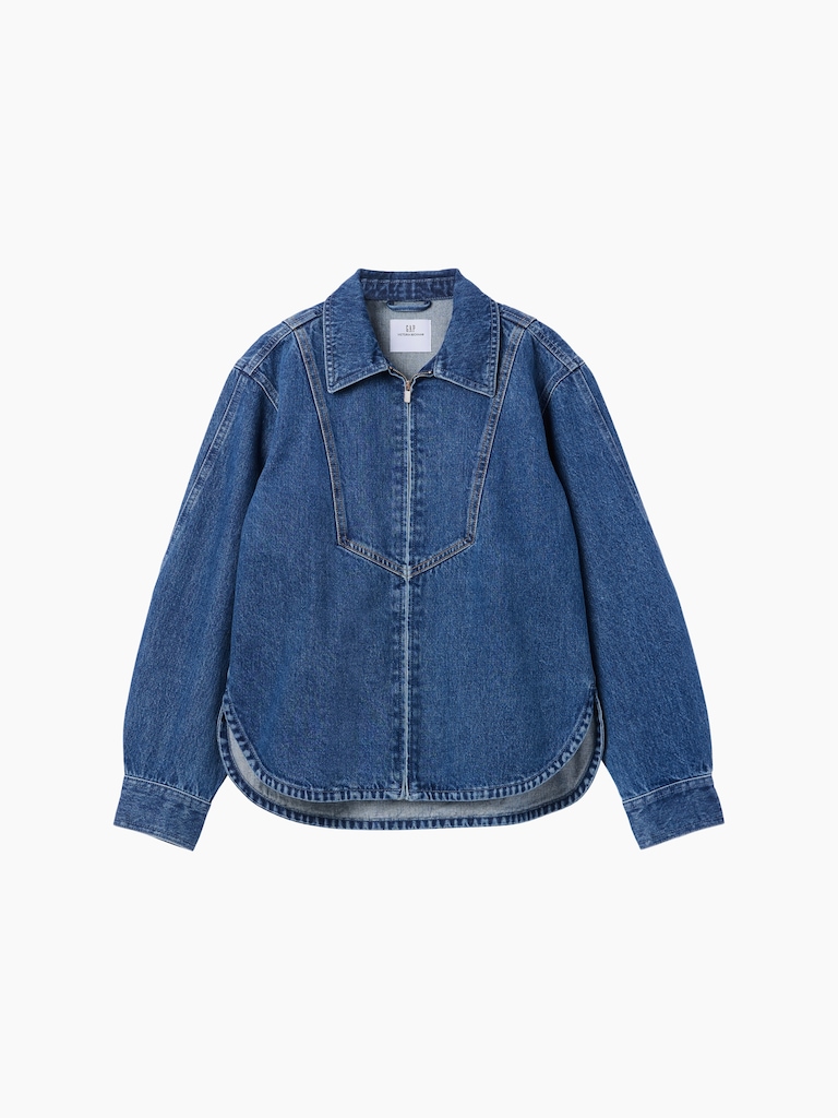 Gap × Victoria Beckham Denim Zip Shirt