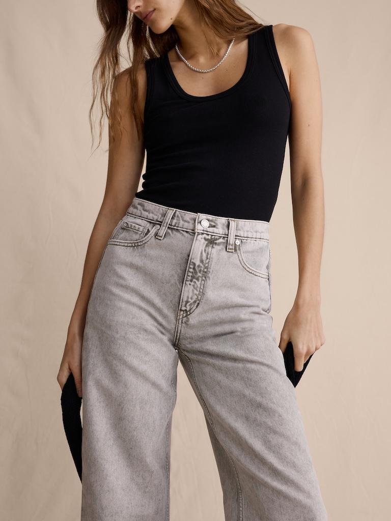 The Icon Classic Wide-Leg Crop Jean