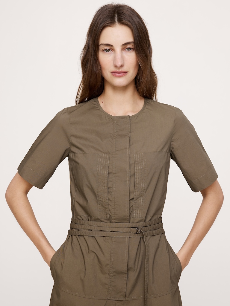 Cotton Poplin Shirt Dress