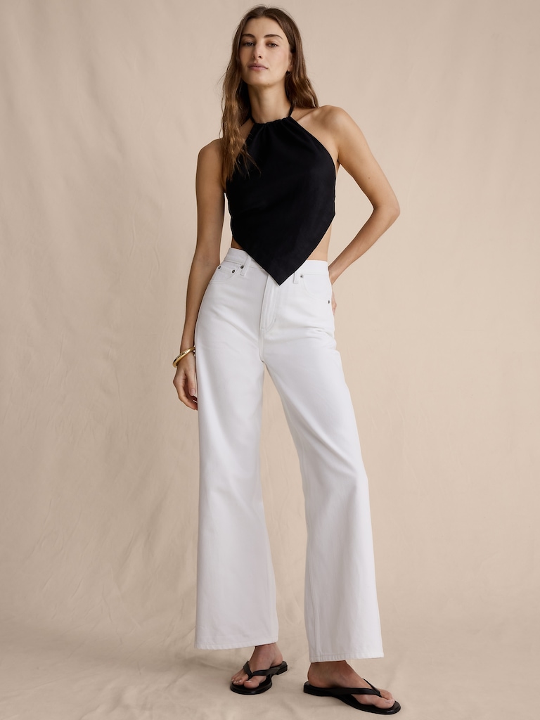 The Icon Classic Wide-Leg Crop Jean