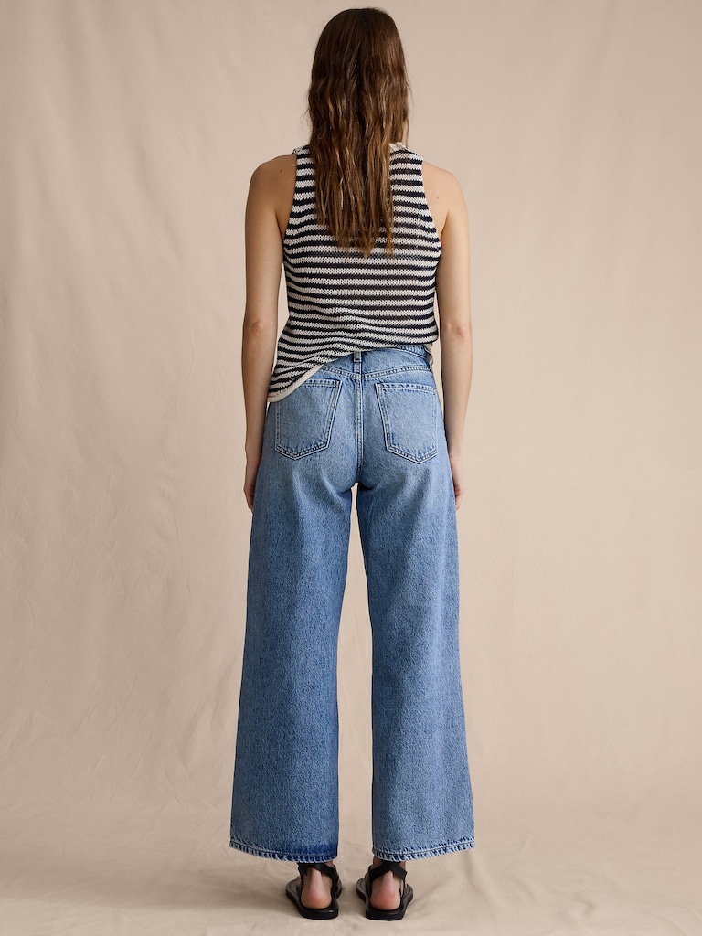 The Icon Classic Wide-Leg Crop Jean