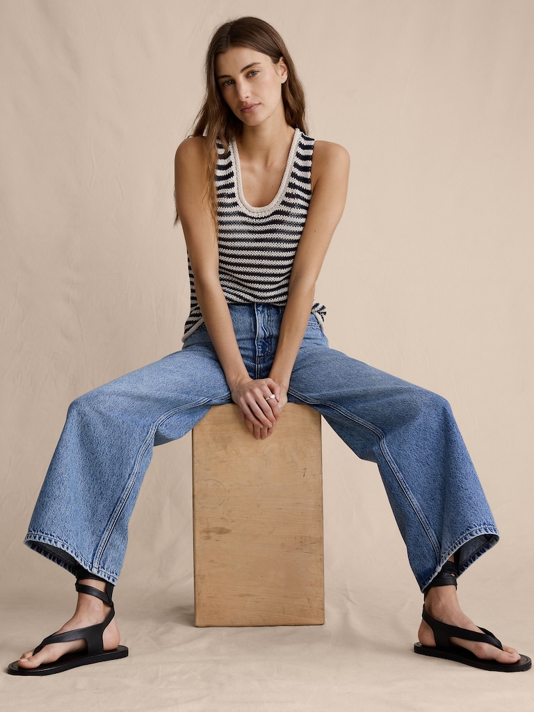 The Icon Classic Wide-Leg Crop Jean
