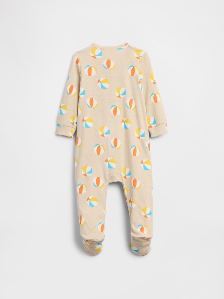 Baby Print Two-Way Zip One-Piece