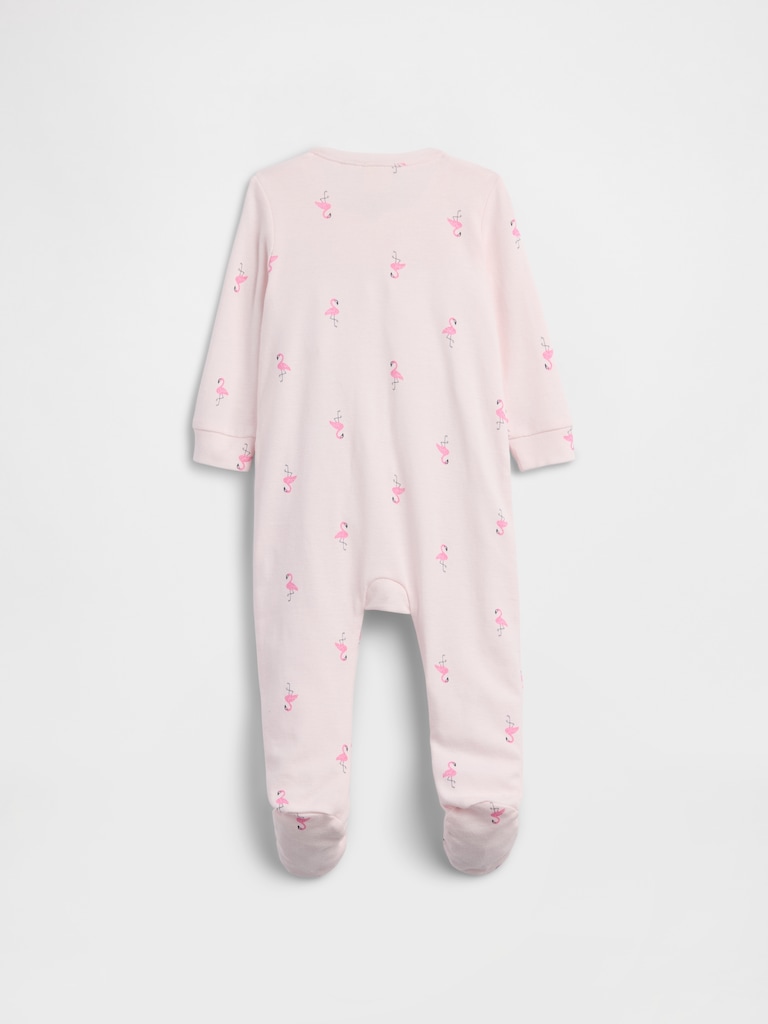 Baby Print Two-Way Zip One-Piece