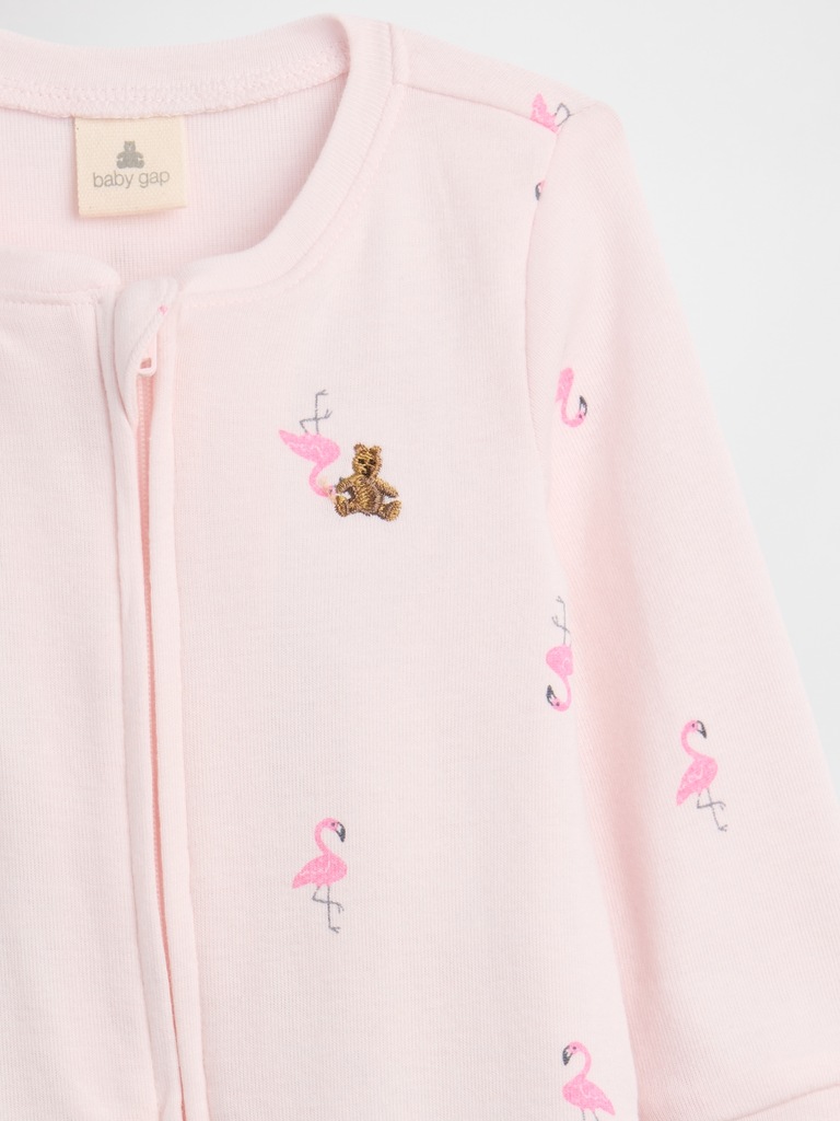 Baby Print Two-Way Zip One-Piece