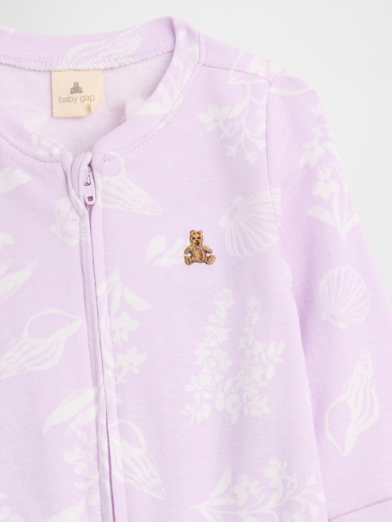 Baby Print Two-Way Zip One-Piece