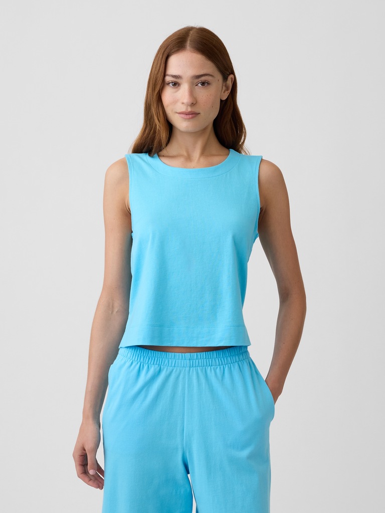 Crewneck PJ Shell Tank Top