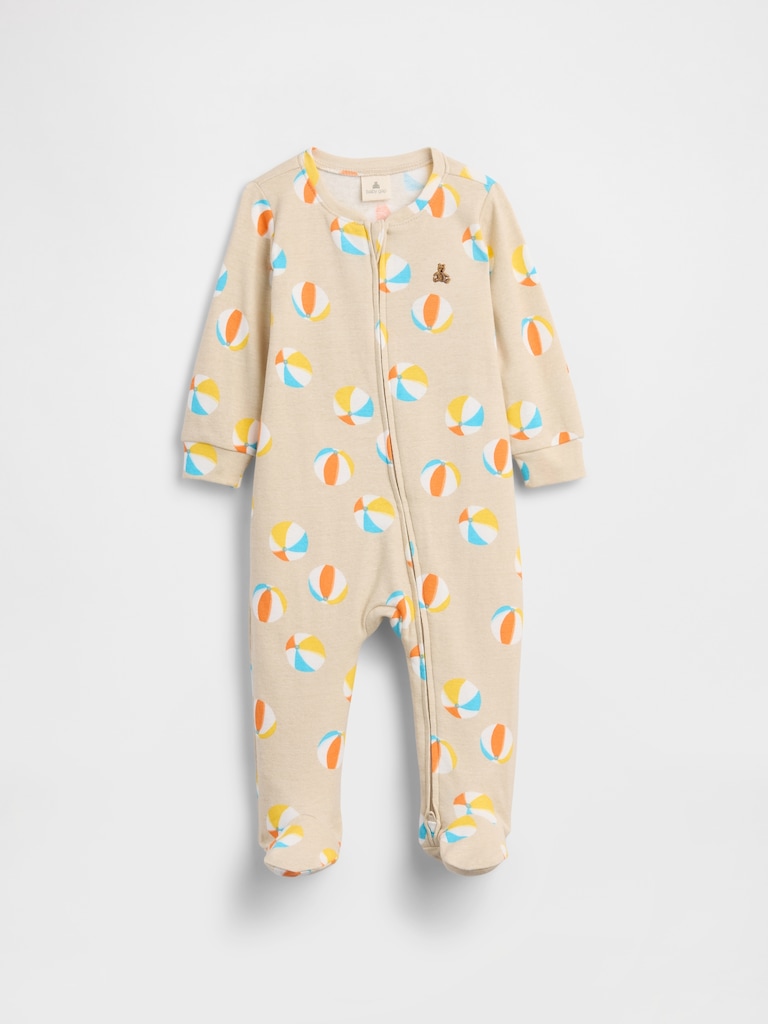 Baby Print Two-Way Zip One-Piece