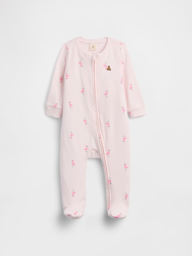 Baby Print Two-Way Zip One-Piece