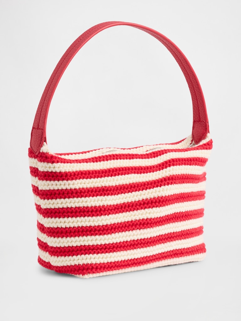 Crochet Stripe Mini Bag