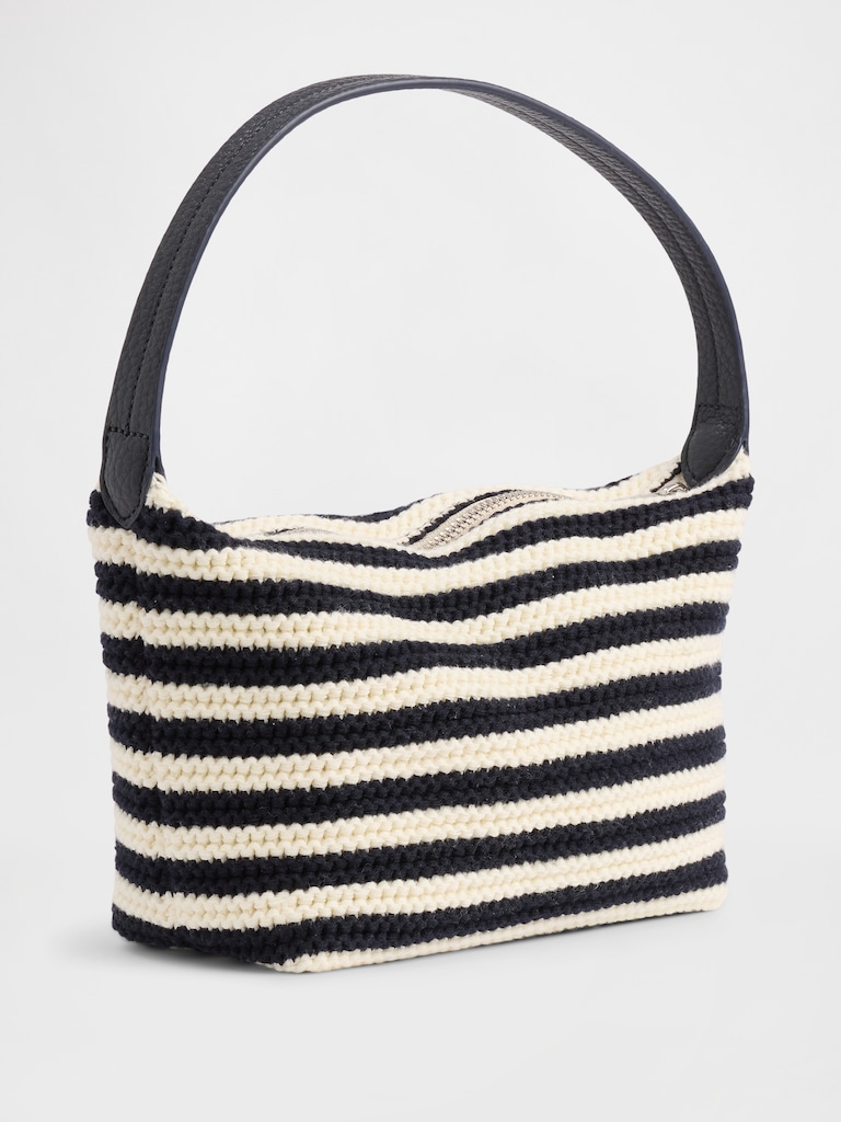 Crochet Stripe Mini Bag