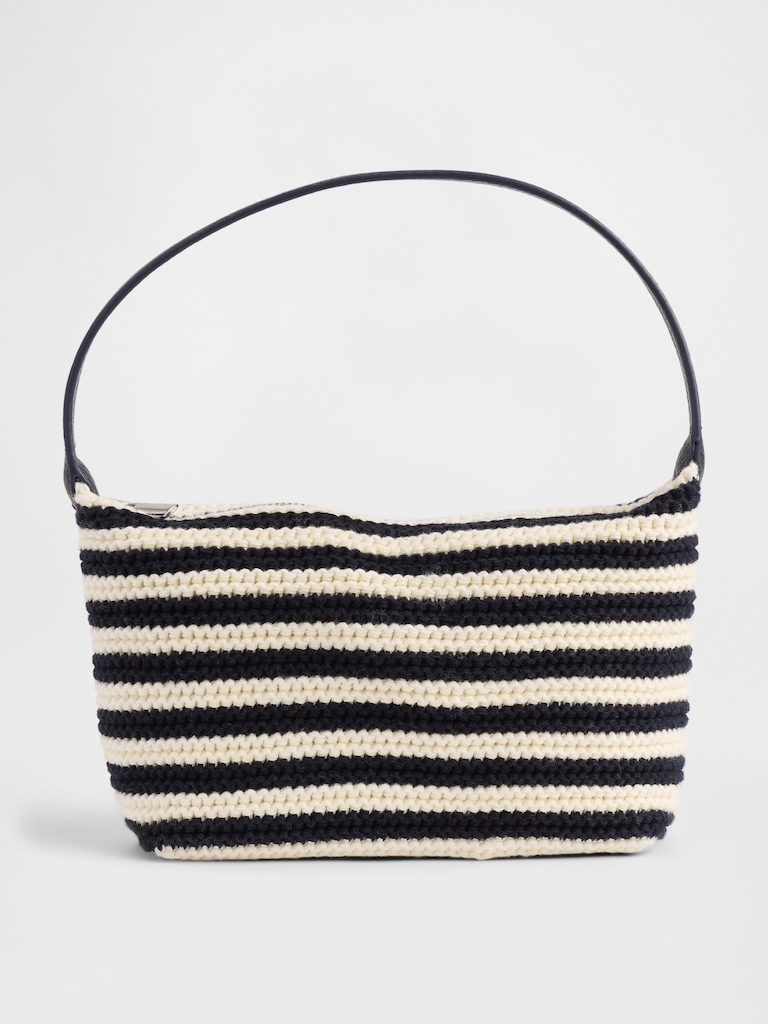 Crochet Stripe Mini Bag